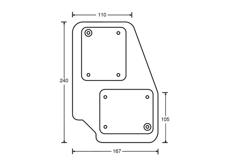 Adam Hall Hardware 38085 L - Castor Plate polyamide black le 